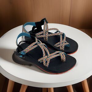 Chaco J102042 ZX/2 Strappy Hiking Toe Ring Vibram Sandals Women's Size 7 Rainbow